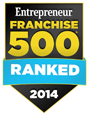 logo graphic of the Entrepreneur magazine Franchise 500 ranking for 2014